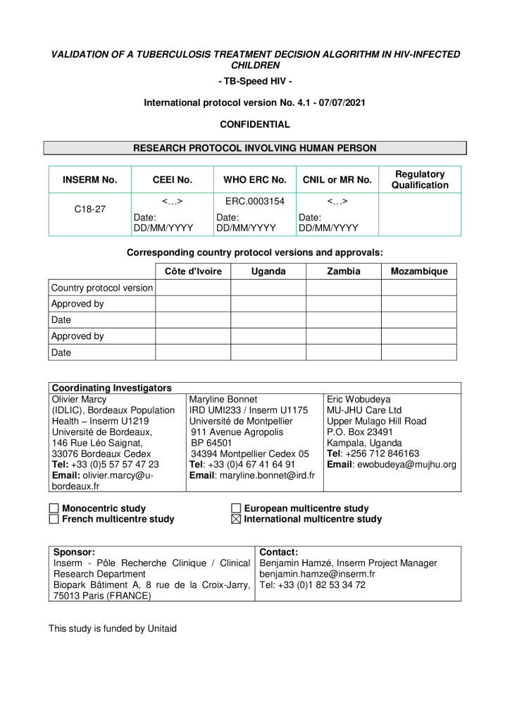 HIV Study Protocol